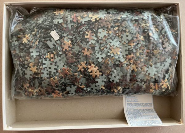 Image of the puzzle 3000, Falcon, The Sermon, by Salvador Sánchez Barbudo, Sealed Bag, Picture of the bag