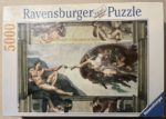 Image of the puzzle 5000, Ravensburger, The Creation of Adam, by Michelangelo, Picture of the box