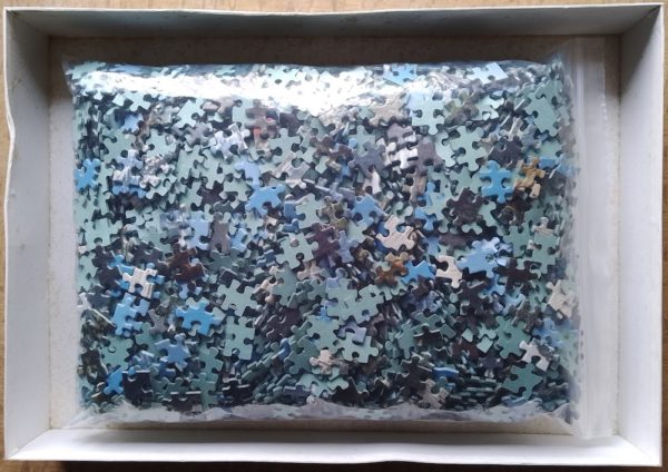 Image of the puzzle 3000, Educa, Grandes Jorasses, France, Incomplete, Picture of the bag