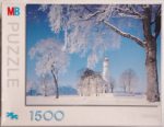 Image of the puzzle 1500, MB, St. Coloman Church in Winter, Sealed Bag, Picture of the box