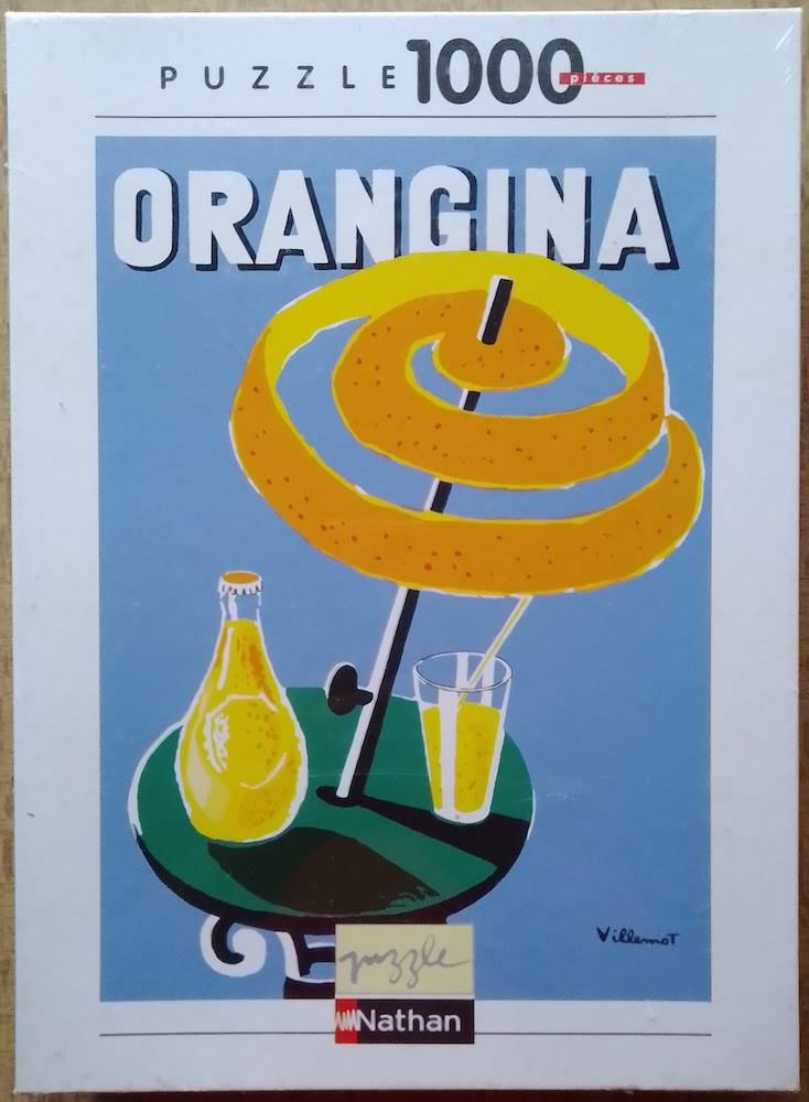 1000, Nathan, Orangina, by Bernard Villemot, Factory Sealed, 2022-09-23 Image of the puzzle 1000, Nathan, Orangina, by Bernard Villemot, Factory Sealed, Picture of the box
