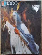 Image of the puzzle 1000, MB, Girl in Blue, Sealed Bag, Picture of the box