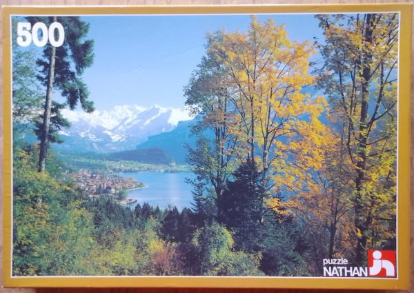 Image of the puzzle 500, Nathan, The Brienz Lake, by Siegfried Eigstler, Complete, Picture of the box