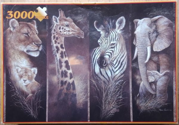 Image of the puzzle 3000, Fame, Pride of Africa, Ruane Manning, Sealed Bag, Picture of the box