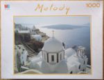 Image of the puzzle 1000, MB, Santorini, Greece, Complete, Picture of the box