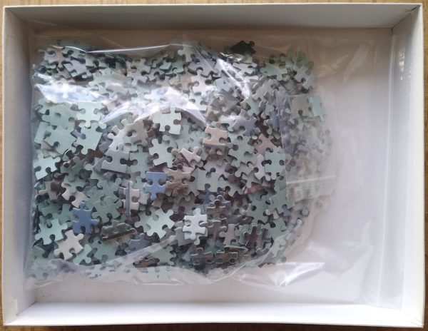 Image of the puzzle 1000, MB, Santorini, Greece, Complete, Picture of the bag