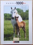 Image of the puzzle 1000, Nathan, Camargue Mare and Foal, by Bruce Coleman, Complete, Picture of the box