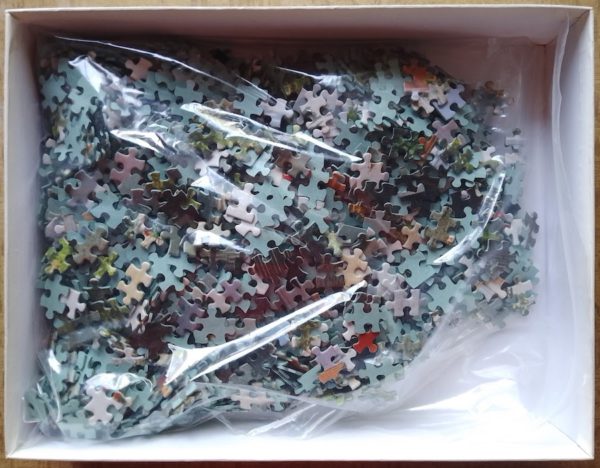 Image of the puzzle 1500, MB, Skopelos, Greece, Complete, Picture of the bag