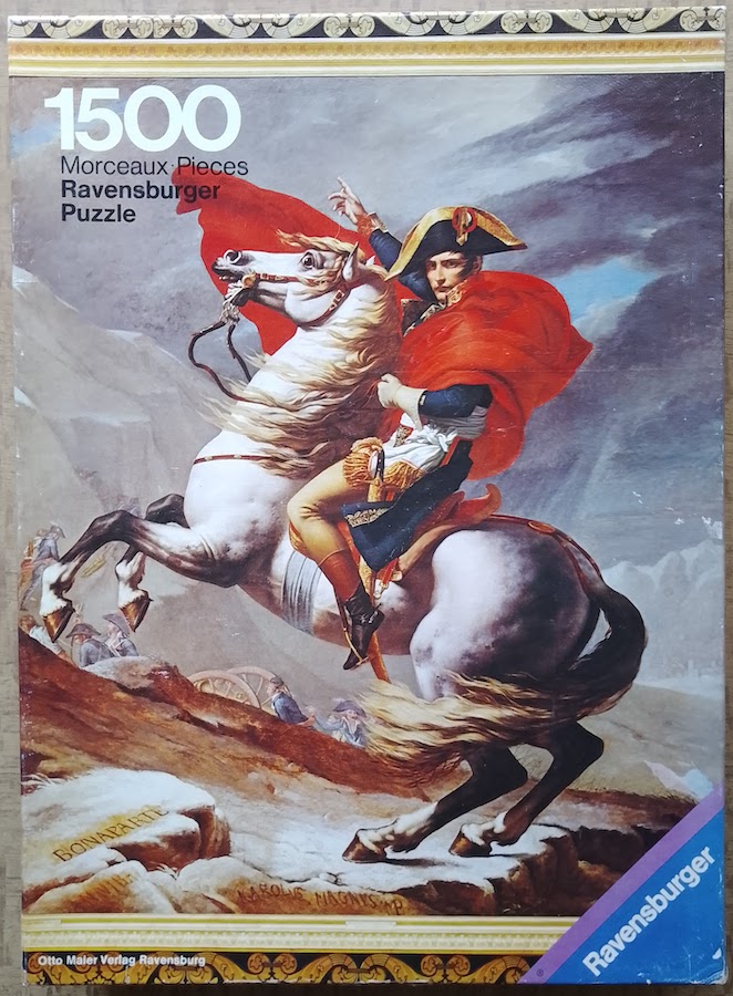 1500, Ravensburger, Napoleon Bonaparte, by Jacques-Louis David, Complete, 2022-09-10 Image of the puzzle 1500, Ravensburger, Napoleon Bonaparte, by Jacques-Louis David, Complete, Picture of the box