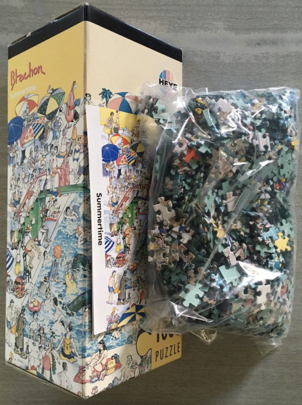 Image of the puzzle 1000, Heye, Summertime, by Roger Blachon, Complete, Picture of the bag