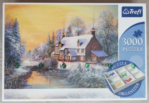 Image of the puzzle 3000, Trefl, Winter Time, Factory Sealed, Picture of the box