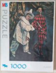 Image of the puzzle 1000, MB, Pierrot and Harlequin, by Paul Cézanne, Factory Sealed, Picture of the box
