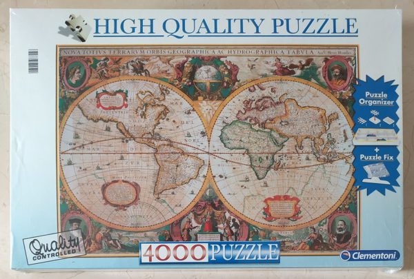 Image of the puzzle 4000, Clementoni, Old Map, by Henricus Hondius, Factory Sealed, Picture of the box