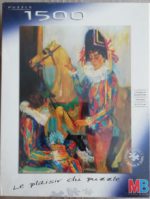 Image of the puzzle 1500, MB, LArlequin au Cheval de Bois, Paul Collomb, Factory Sealed, Picture of the box