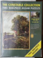 Image of the puzzle 1000x2, Peony Press, Dedham Lock and Mill & The Lock, by John Constable, Factory Sealed, Picture of the back