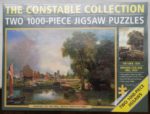 Image of the puzzle 1000x2, Peony Press, Dedham Lock and Mill & The Lock, by John Constable, Factory Sealed, Picture of the box