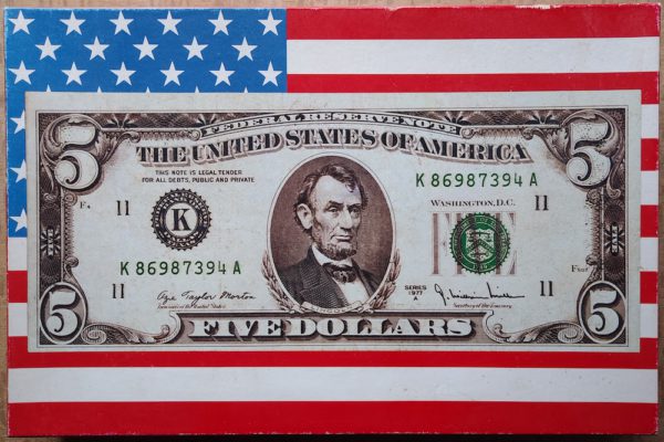 Image of the puzzle 1000, International Team, American Dollar, Complete, Picture of the box