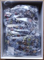 Image of the puzzle 1000x2, Jumbo, At the Waterfall & Sunbathing in the Garden, by Cornelis Jetses, Complete, Picture of the bag