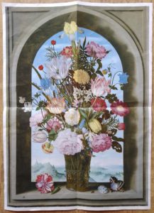 Image of the puzzle 1000, Puzzelman, Vase of Flowers in a Window, by Ambrosius Bosschaert the Elder, Incomplete, Picture of the poster