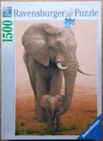 Image of the puzzle 1500, Ravensburger, Protecting Baby, by Michael Frye, Sealed Bag, Picture of the box