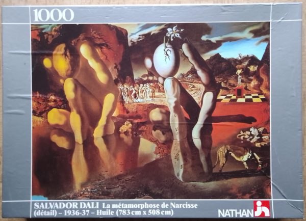 Image of the puzzle 1000, Nathan, Narcissus Metamorphosis, by Salvador Dalí, Sealed Bag, Picture of the box