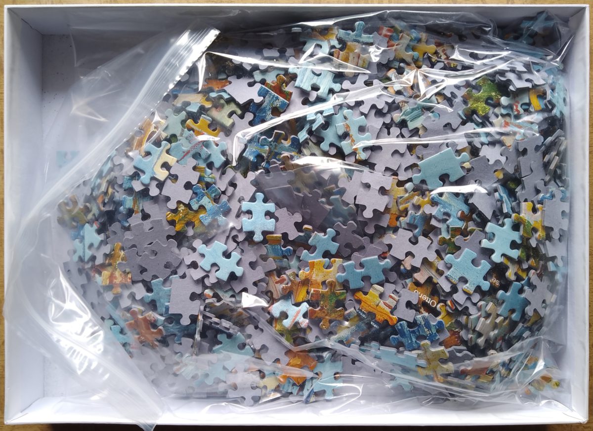 Image of the puzzle 1000, Puzzelman, Langlois Bridge, by Vincent van Gogh, Complete, Picture of the bag
