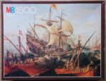 Image of the puzzle 1500, MB, Naval Battle, by Aert Anthonisz, Complete, Picture of the box