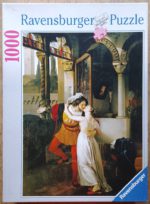 Image of the puzzle 1000, Ravensburger, The Last Kiss of Romeo and Juliet, by Francesco Hayez, Complete, Picture of the box