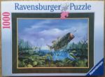 Image of the puzzle 1000, Ravensburger, Fly Trap - Largemouth Bass, Jason Denaro, Factory Sealed, Picture of the box