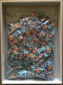 Image of the puzzle 1000, Nathan, Virgo, by Christian André, Complete, Picture of the bag