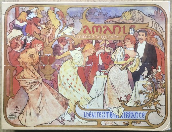 Image of the puzzle 1000, MB, Amants, by Alphonse Mucha, Complete, Picture of the box