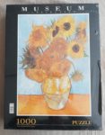 Image of the puzzle 1000, Clementoni, Sunflowers, by Vincent van Gogh, Factory Sealed, Picture of the box