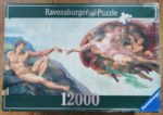 Image of the puzzle 12000, Ravensburger, The Creation of Adam, by Michelangelo, Sealed Bag, Picture of the box