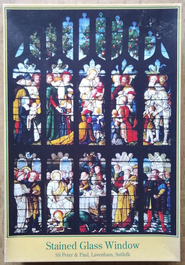 Image of the puzzle 1250, Express Gifts, Stained Glass Window, Complete, Picture of the box