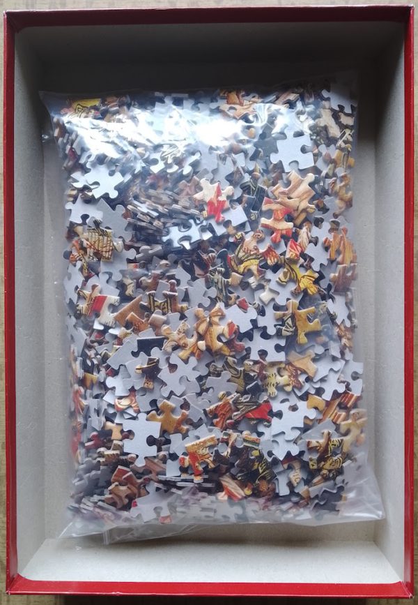 Image of the puzzle 1000, Ricordi, The Last Judgement, Byzantine Art, Complete, Picture of the bag