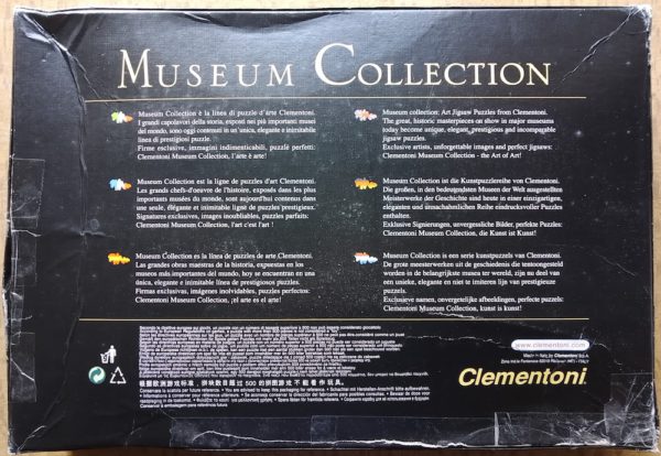 Image of the puzzle 4000, Clementoni, The Birth of Venus, by Sandro Botticelli, Incomplete, Picture of the back