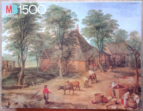 Image of the puzzle 1500, MB, The Farmyard, by Jan Brueghel the Younger, Complete, Picture of the box