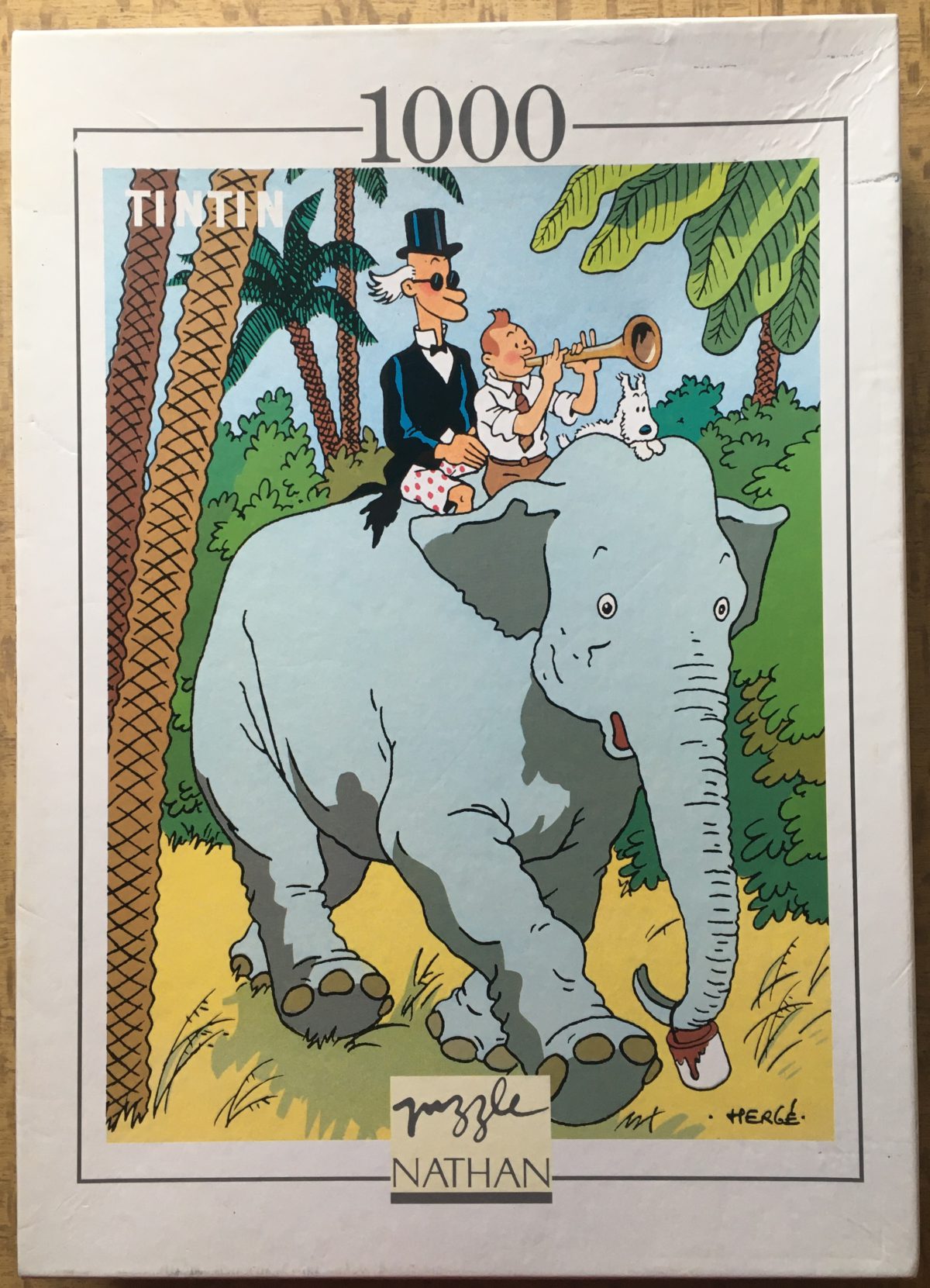 1000, Nathan, Cigars of the Pharaoh, by Hergé, Complete, 2024-08-24 Image of the puzzle 1000, Nathan, Cigars of the Pharaoh, by Hergé, Complete, Picture of the box