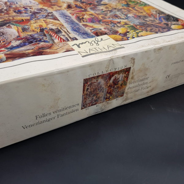 Image of the puzzle 4000, Nathan, Venetian Follies, by Gabor Szittya, Sealed Bag, Picture of the box
