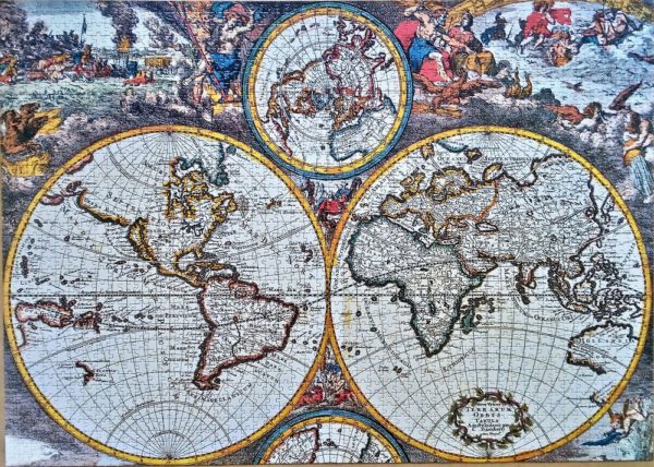 Image of the puzzle 2000, Schmidt, Ancient Map of the World, by Justus Danckerts, Complete, Picture of the puzzle