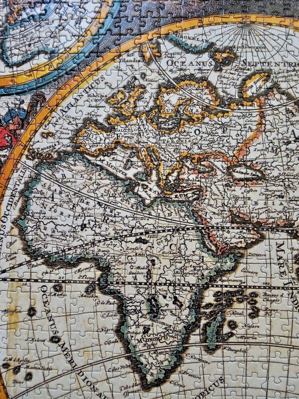 Image of the puzzle 2000, Schmidt, Ancient Map of the World, by Justus Danckerts, Complete, Picture of the puzzle