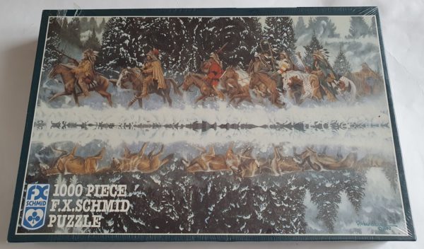 Image of the puzzle 1000, F.X. Schmid, Mystic Reflections, by Richard Luce, Picture of the box