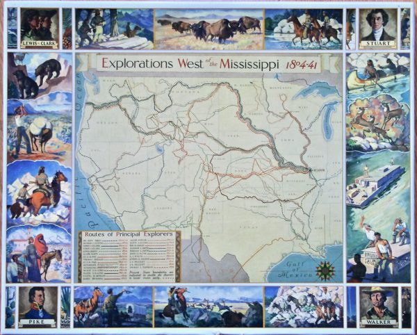 Image of the puzzle 500, JNEM, Explorations West of the Mississippi 1804-41, Complete, Picture of the box