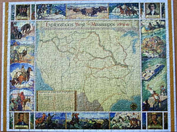 Image of the puzzle 500, JNEM, Explorations West of the Mississippi 1804-41, Complete, Picture of the puzzle