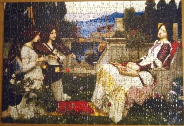 Image of the puzzle 500, Perre, Cecilia, John William Waterhouse, Complete, Picture of the puzzle