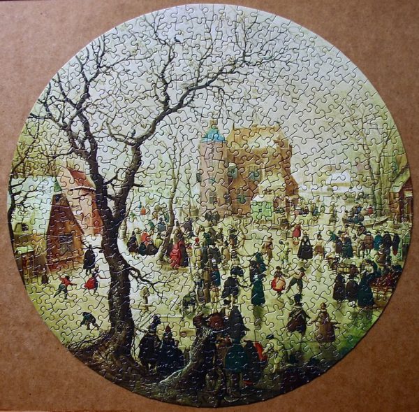 Image of the puzzle 500, Waddington, A Winter Scene with Skaters near a Castle, by Hendrick Avercamp, Complete, Picture of the puzzle