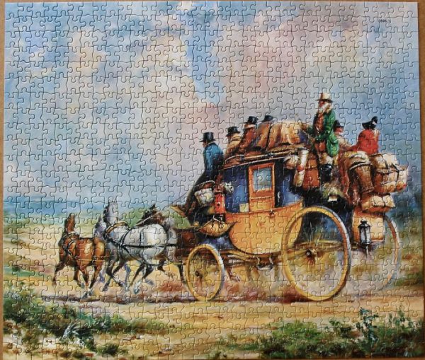 Image of the puzzle Image of the puzzle 750, MB, Horse and Carriage, Complete, Picture of the puzzle
