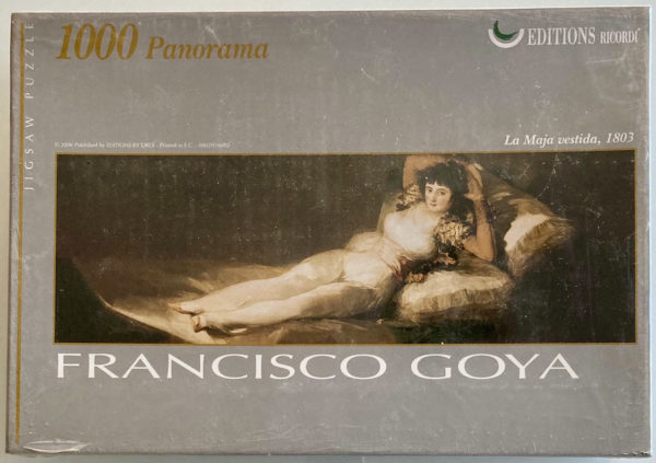 Image of the puzzle 1000, Ricordi, The Clothed Maja, by Francisco de Goya, Factory Sealed, Picture of the box