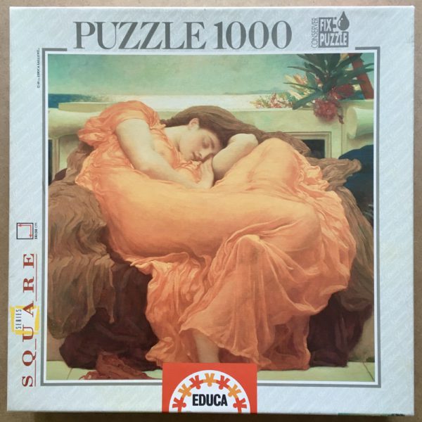 Image of the puzzle 1000, Educa, Flaming June, by Frederic Leighton, Sealed Bag, Picture of the box