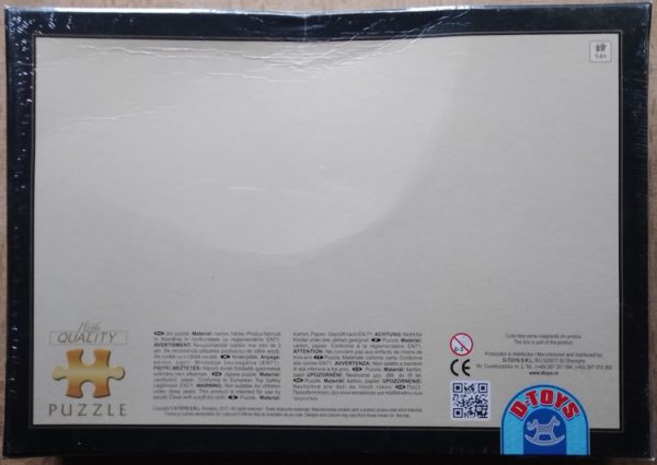 Image of the puzzle 1000, D-Toys, Horse and Rider and Buildings, by Umberto Boccioni, Factory Sealed, Picture of the back